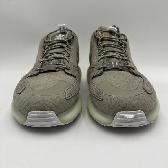 Mens Size 12 Adidas ZX 5K Boost Sesame Grey Running Shoes GX6348 - Picture 2 of 5